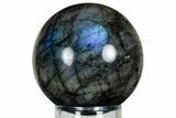 Flashy, Polished Labradorite Sphere - Great Color Play #232417-1